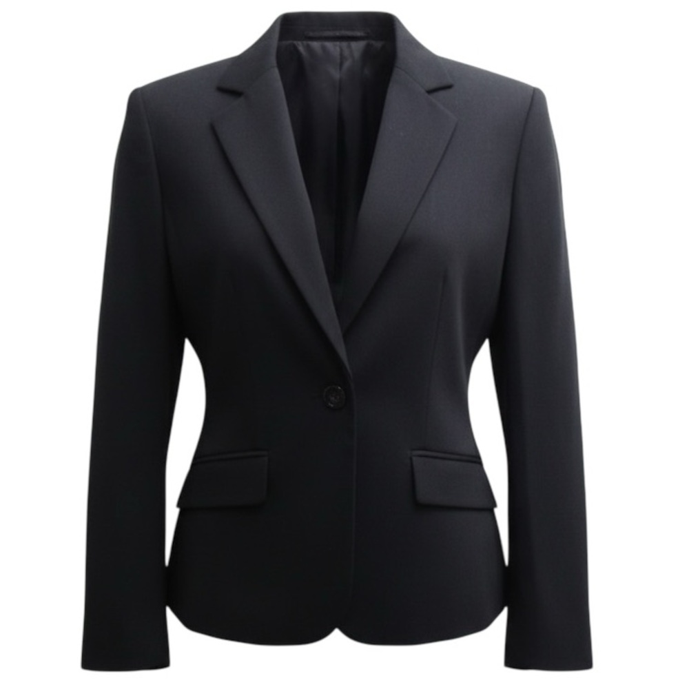 Evan Picone Black Single Breasted Black Blazer